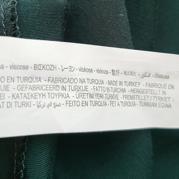 NWT Zara Satin Dress in Deep Green - Picture 11 of 14